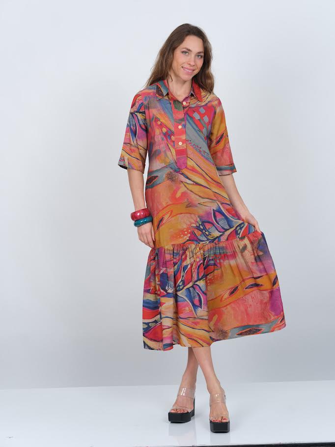 Vega Midi Dress - Multi Jewel