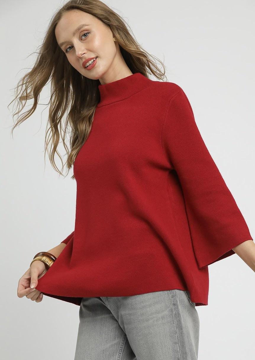 The Betty Sweater - Crimson