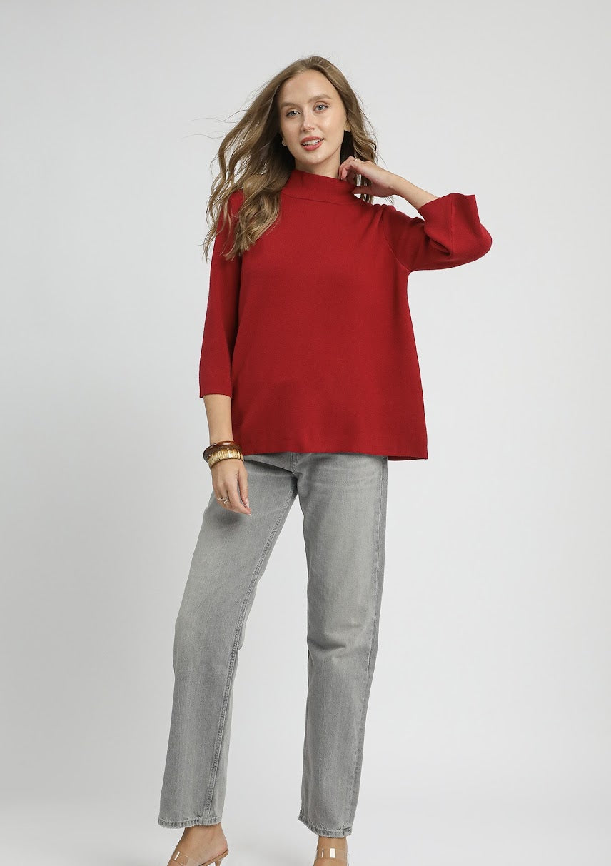 The Betty Sweater - Crimson