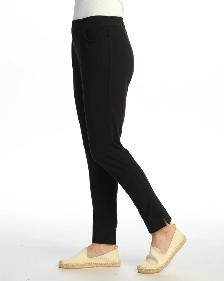Slim Pocket Cotton Pant - Jet Black
