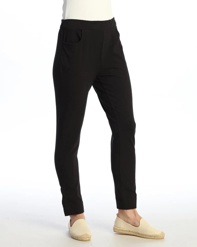 Slim Pocket Cotton Pant - Jet Black