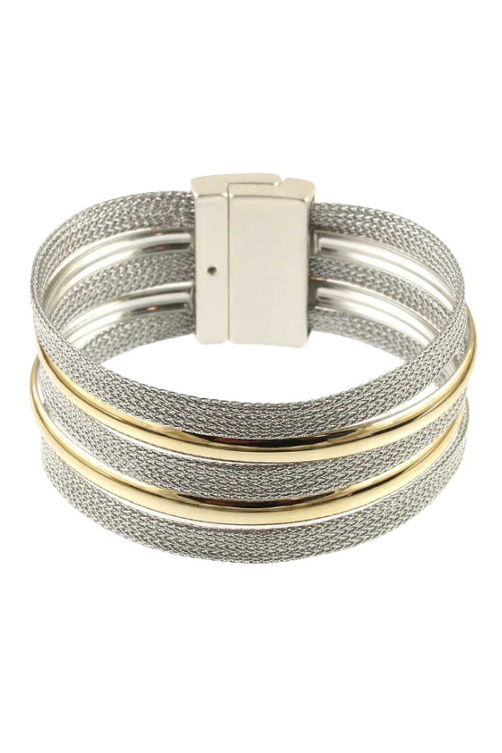 Fun Mesh Bracelet - Silver Gold