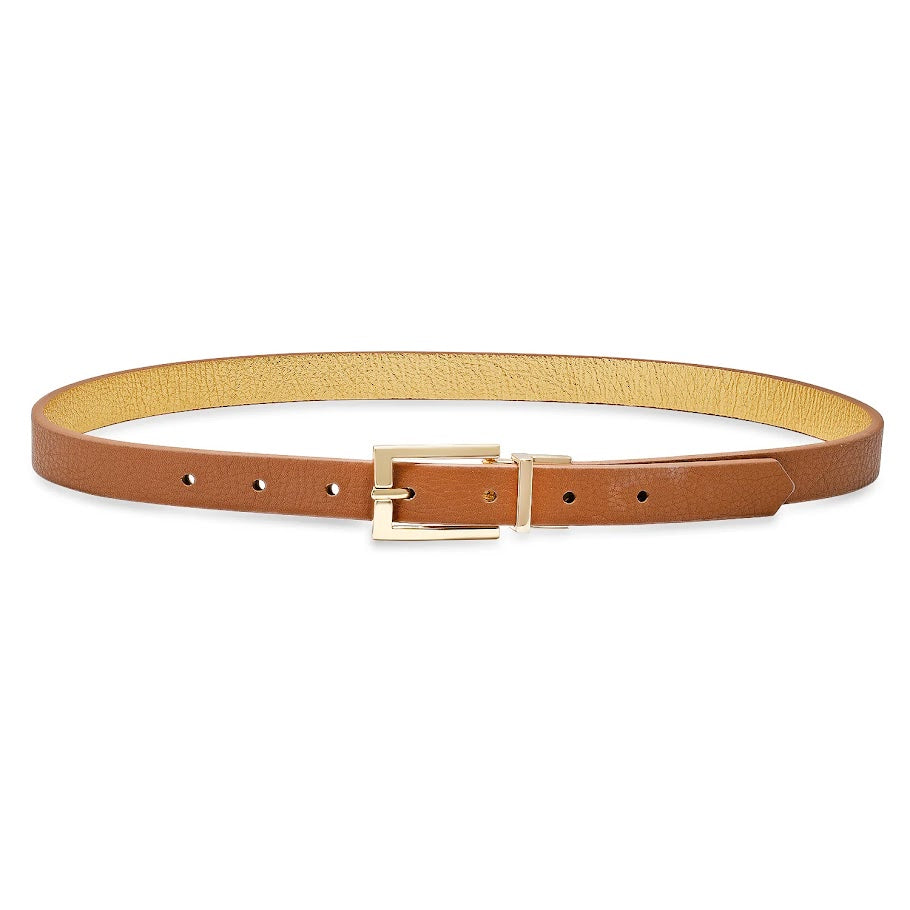 Pasadena Belt - Metalic Gold/Caramel