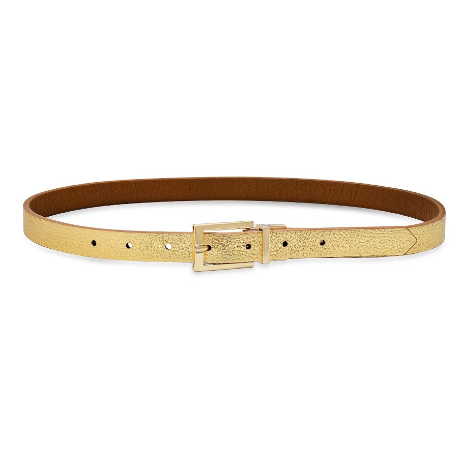 Pasadena Belt - Metalic Gold/Caramel