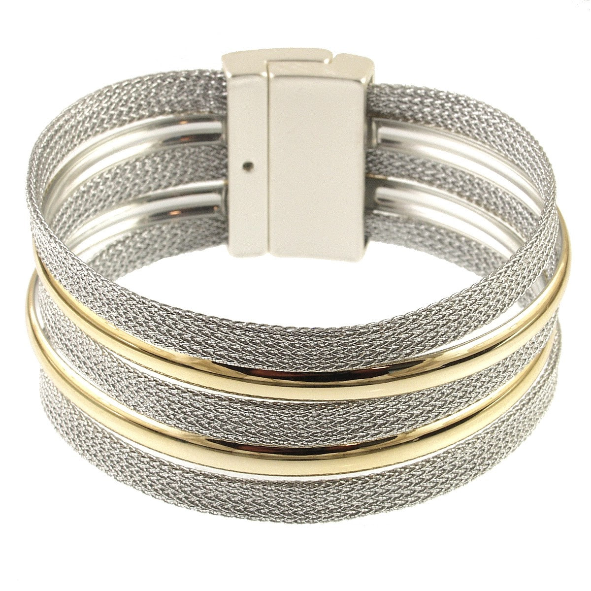 Fun Mesh Bracelet - Silver Gold