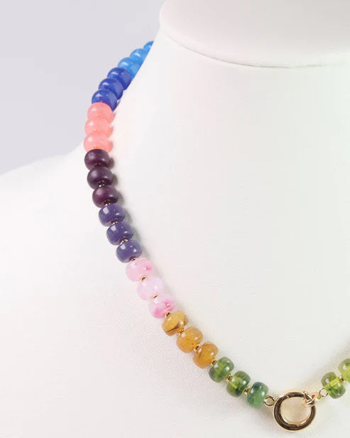 Tiara Beaded Toggle Necklace - Multi